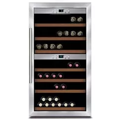 Vitrina de vinuri refrigerata, 2 zone de temperatura, 66 sticle