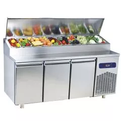 Masa rece cu 3 usi, saladeta 10xGN1/3