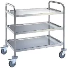 Carucior servire otel inoxidabil cu 3 niveluri 780x430 mm