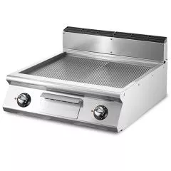 Grill electric cu placa striata, de banc, 695x610 mm