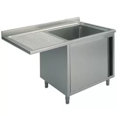 Spalator 1 cuva, picurator suspendat stanga, suport dulap, 1400x600 mm