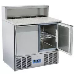Banc pentru pizza cu 2 usi si 5 cuve GN1/6