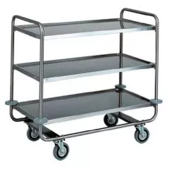 Carucior de serviciu otel inoxidabil cu 3 niveluri 1000x500 mm