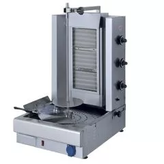 Gratar pe gaz pentru kebab, 3 zone de incalzire, motor inferior, 30 kg