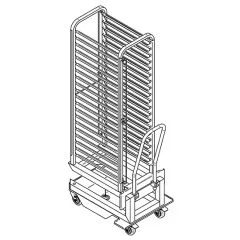 Carucior tip rack tavi cuptoare, capacitate 20xGN 1/1