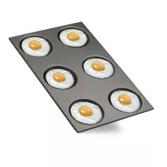 Tava GN 1/1 acoperita antiaderent pentru oua prajite, omlete si crêpe ø 12,5 cm