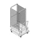 Carucior tip rack tavi cuptoare, capacitate 20x GN 2/1