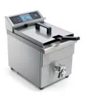 Friteuza cu inductie, robinet de golire, de banc, capacitate ulei 8 litri