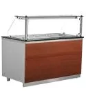Modul bain-marie, geam frontal vertical, 3xGN1/1
