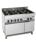 Masina de gatit pe gaz cu cuptor pe gaz, 6 arzatoare, 1 dulap inchis