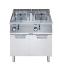 Friteuza autonoma alimentare gaz Electrolux Professional , 7+7 litri, cu 2 cuve in forma de „V” (arzatoare externe) si 2 cosuri