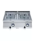 Friteuza electrica  Electrolux Professional, 7+7 litri, de banc, cu 2 cuve in forma de „V” (elementi de incalzire externi) si 2 cosuri