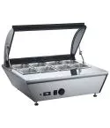 Vitrina calda 8xGN1/6, cu capac ridicare