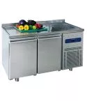 Masa rece, 2 usi, cu rebord, cuva dreapta, 281 litri