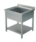 Spalator 1 cuva, cu polita, 600x700 mm