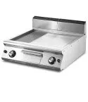 Grill pe gaz cu placa cromata 2/3 neteda si 1/3 striata, de banc, 695x610 mm