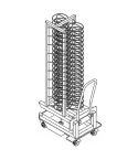 Carucior tip rack pentru farfurii, capacitate 20xGN1/1