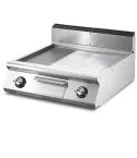 Grill electric cu placa cromata 2/3 neteda si 1/3 striata, de banc, 695x610 mm