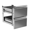 Kit sertare 2x1/2 pentru mesele de pizza cu adancimea de 800 mm