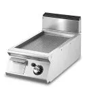 Grill pe gaz cu placa striata cromata, de banc, 335x610 mm