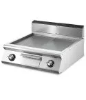 Grill electric cu placa striata cromata, de banc, 695x610 mm