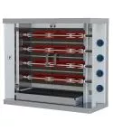 Grill pe gaz pentru pui, 4 tepuse pentru 20 pui