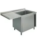 Spalator 1 cuva, picurator suspendat stanga, suport dulap, 1200x700 mm