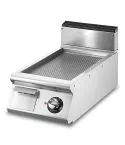 Grill electric cu placa striata cromata, de banc, 335x610 mm