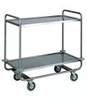 Carucior de serviciu otel inoxidabil cu 2 niveluri 1000x500 mm