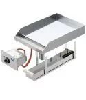 Grill electric cu placa neteda cromata, drop-in, 385x585 mm