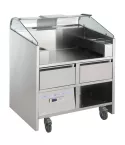 Statie mobila live-cooking Libero Point Electrolux Professional cu 2 sertare refrigerate. Adecvat pentru 2 aparate din gama Libero