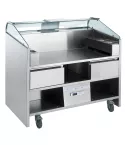 Statie mobila live-cooking Libero Point Electrolux Professional cu 2 sertare refrigerate. Adecvat pentru 3 aparate din gama Libero.