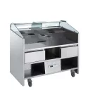 Statie mobila live-cooking Libero Point Electrolux Professional cu 2 sertare refrigerate. Adecvat pentru 3 aparate din gama Libero HP