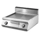 Gratar electric cu placa striata cromata, de banc, 670x530 mm