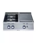 Plita solida Electrolux Professional  cu alimentare pe gaz cu jumatate de modul (3,8 kW), cu 2 arzatoare (5,5 kW fiecare)