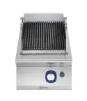 Grill cu roca vulcanica Electrolux Professional, alimentare gaz, de banc, jumatate de modul