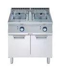 Friteuza electrica autonoma  Electrolux Professional, 15+15 litri, cu 2 cuve in forma de „V” (elementi de incalzire externi) si 2 cosuri