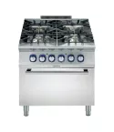 Masina de gatit cu 4 arzatoare (1x10 kW, 3x6 kW) Electrolux Professional, alimentare gaz, si cuptor electric (6 kW)