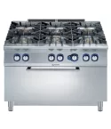 Masina de gatit cu 6 arzatoare (2x10 kW, 4x6 kW) Electrolux Professional, alimentare gaz, si cuptor mare cu alimentare pe gaz (12 kW)