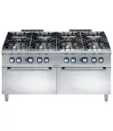 Masina de gatit cu 8 arzatoare (2x10 kW, 6x6 kW) Electrolux Professional, alimentare gaz, si 2 cuptoare cu alimentare pe gaz (8,5 kW fiecare)