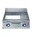 Gratar de banc Electrolux Professional cu placa 2/3 neteda si 1/3 striata inclinata cromata, alimentare gaz, modul complet, control prin termostat