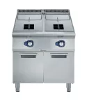 Friteuza alimentare gaz Electrolux Professional, 15+15 litri, cu 2 cuve in forma de „V” (arzatoare externe) si 2 cosuri