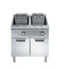 Friteuza electrica Electrolux Professional 18+18 litri, cu 2 cuve si 4 jumatati de cos, elementi de incalzire interni