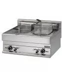 Friteuza electrica, de banc, dubla, 10+10 litri, 18 kW