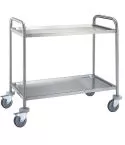 Carucior servire otel inoxidabil cu 2 niveluri 780x430 mm