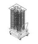 Carucior tip rack pentru farfurii, capacitate 20xGN2/1