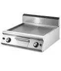 Grill pe gaz cu placa striata cromata, de banc, 695x610 mm