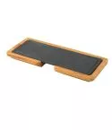 Platou servire fonta cu suport de lemn 14,2 x 33,2  - LAVA