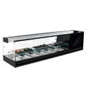 Vitrina sushi cu racitor, polita intermediara, 4xGN1/3
