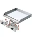 Gratar cu placa neteda cromata, drop-in, 685x585 mm